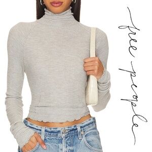 Free People Intimately FP Make It Easy Thermal In Heather Grey - Size Medium